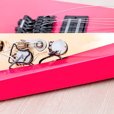 1991 Fernandes JS Limited Edition Randy Rhoads V Hot Pink Metalflake w/ Floyd Rose, Japan image 18