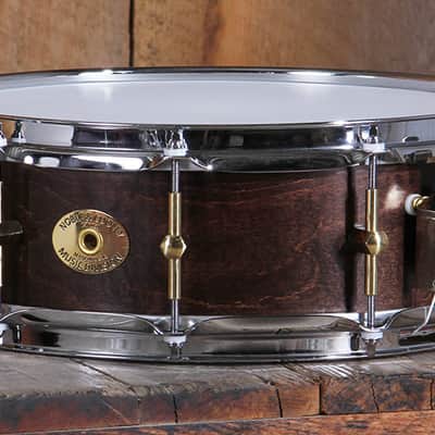 Noble & Cooley Solid Shell Classic Maple 5" x 14" Snare Drum w/ VIDEO! Espresso Satin image 8