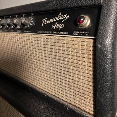 Fender Tremolux 2-Channel 35-Watt 2x10" Piggyback Guitar Amp 1963 - 1966 - Black Panel