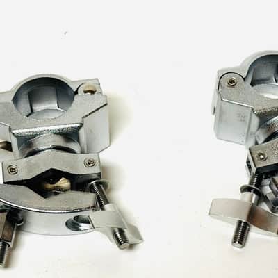 Pair of Chrome 1.5” Rack Clamp Bracket Cymbal Arm Holder Mount image 3