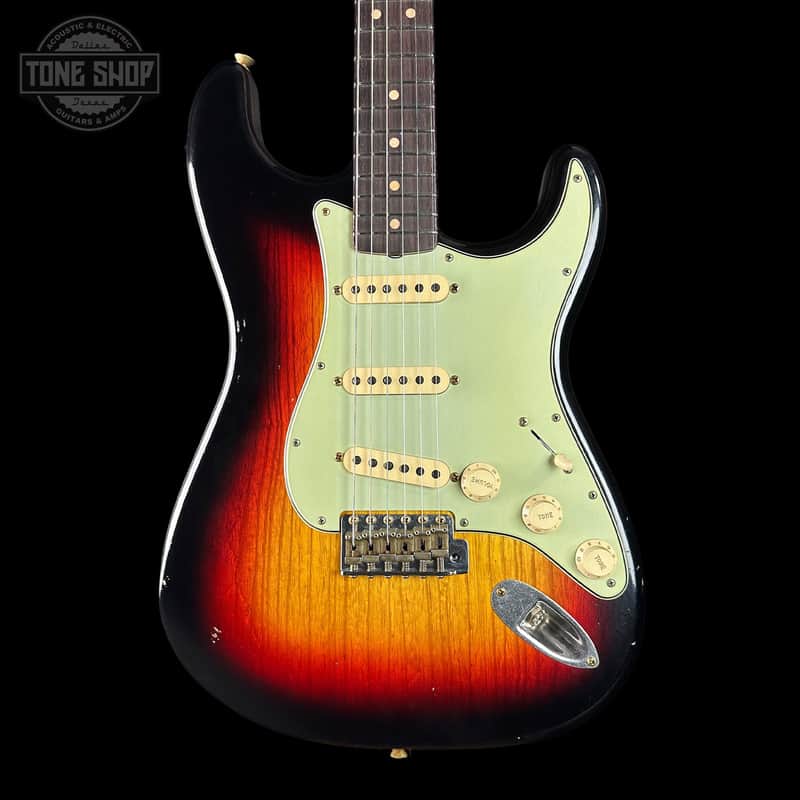 Fender Custom Shop TSG Exclusive ’63 Stratocaster Chambered 3-Tone Sunburst Journeyman Relic w/case CZ588375 image 1