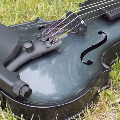 Glasser AEX Carbon Composite Acoustic Electric 4-String Violin 4/4 size 2020s Gun Metal image 19