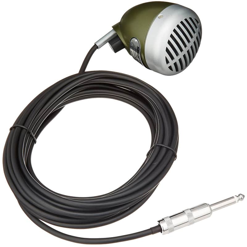 Shure 520DX Green Bullet Classic Harmonica Microphone w/ cable image 1