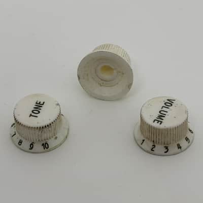 1954 Style Fender Stratocaster / Strat Short Skirt Bakelite Knobs Set - 54 - Aged - Relic - Extremely Rare! image 2