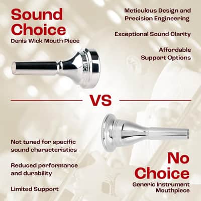 Denis Wick Classic Trombone Mouthpiece Silver Plated, 5880-12CS - V-Type Design for Balanced Tone & Smooth Response - Small Shank Fitting Trombone Accessory 24.7 x 6.5 x 6.1mm image 5