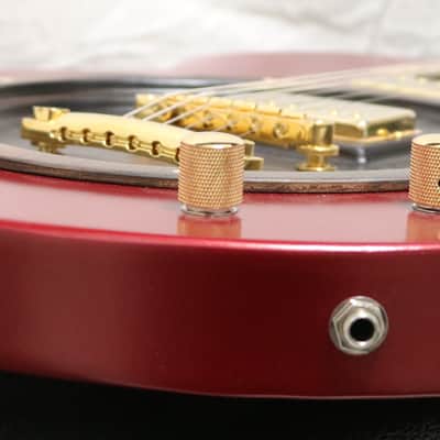 Heliarc Heli Arc Hollow Aluminum Resinator Body Electric Acoustic Guitar image 9