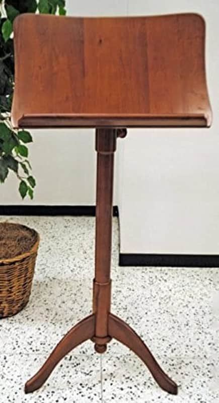 Frederick Art Case Adjustable Music Stand – Prussian Design – Satin Walnut image 1