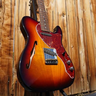 G&L USA ASAT Classic Thinline 3-Tone Sunburst 6-String Electric Guitar w/ Gig Bag (2022) image 3