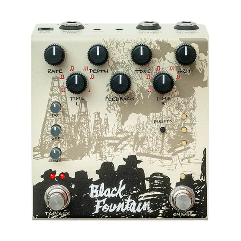 Old Blood Noise Endeavors Black Fountain Oil-Can Stereo Delay Cream