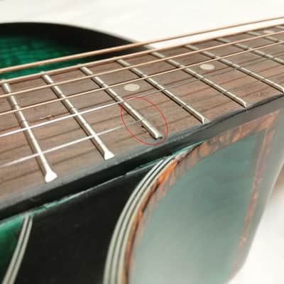 DEAN Exotica Quilt Ash acoustic electric GUITAR Trans Blue Satin w/ Dean Case - B-Stock image 15