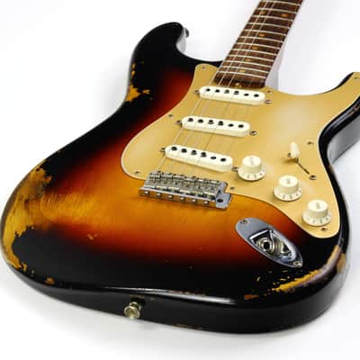Fender Custom Shop LTD NAMM 59 Reissue Stratocaster Heavy Relic 2017 Roasted Neck 1959 Sunburst image 19