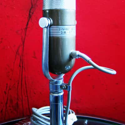 Vintage 1960's Aiwa DM-17 dynamic omni-directional microphone High Z w cable & stand Lafayette Calrad Olson image 8