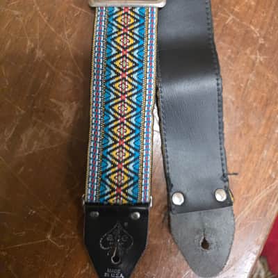 Ace  Guitar Strap Blue Hippie Vintage  1960s image 3