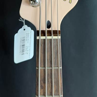 Squier FSR Paranormal Rascal Bass 4-String Bass Guitar Shell Pink Finish image 8