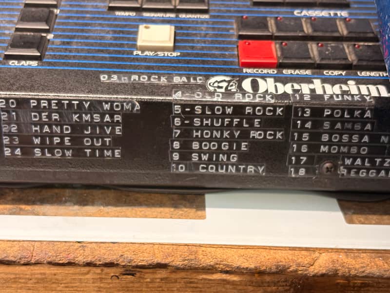 Vintage Oberheim DX 6-Voice Programmable Digital Drum Machine (1980s) - Blue/Wood image 1