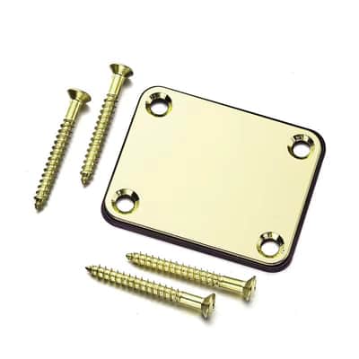 Gold Set Guitar Stratocaster Strat Style Jack Plate, String Retainers Roller Trees, Neck Plate image 4