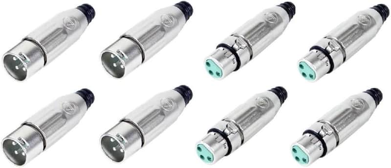 Lot of 8 (4 Each) XLR Connectors, Cable Mount image 1