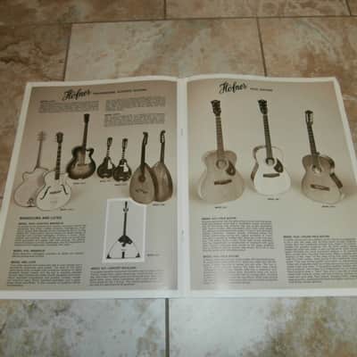 Vintage Circa 1971 Hofner "Fine Professional Guitars and Electric Basses" Catalog! Case Candy! image 4