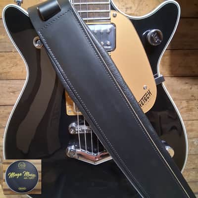 Levy's Extra long padded 3" leather guitar strap, black. DM1PDXLBLK image 3