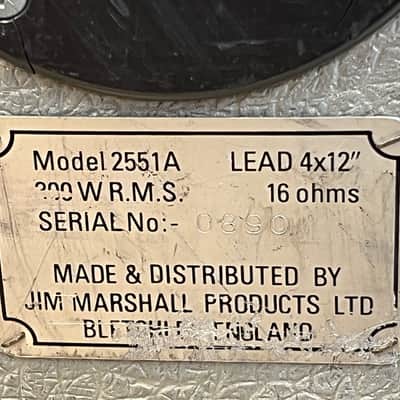 1987 Marshall 25/50 2551A Silver Jubilee 4x12 Top Angled Guitar Speaker Cabinet image 8