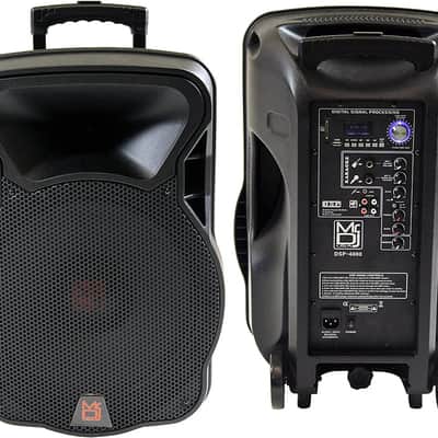 2 MR DJ DSP4000 PAIR 15" 4000W Bluetooth Portable PA DJ Speaker Stands image 4