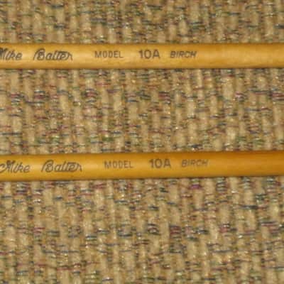 one pair new old stock A+ Mike Balter MB10AB (10AB) Hard Keyboard Mallets, 7/8" phenolic (plastic) round HEADS and natural birch HANDLES - mid to late 1990s (+ packaging) Unwound Series image 2
