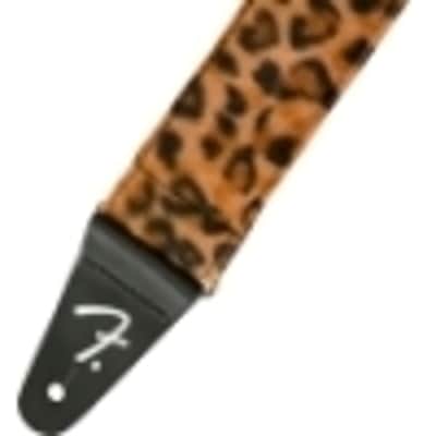 Genuine Fender 2" Wide, Wild Animal Faux Print Guitar Strap - Leopard image 2