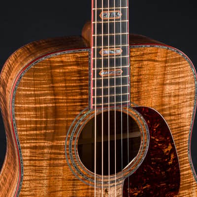 Huss and Dalton D-45 Premium Figured Koa with Paua Pearl Custom NEW image 7