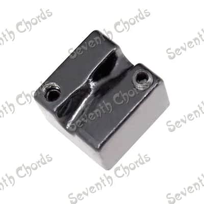 4 Piece Black Headless Bass Guitar Bridge Saddles image 6
