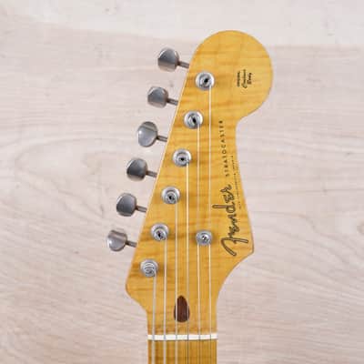 Fender 40th Anniversary ST54-70AS Stratocaster Reissue MIJ 1994 Black Japan w/ Foto Flame Neck w/ Bag image 23
