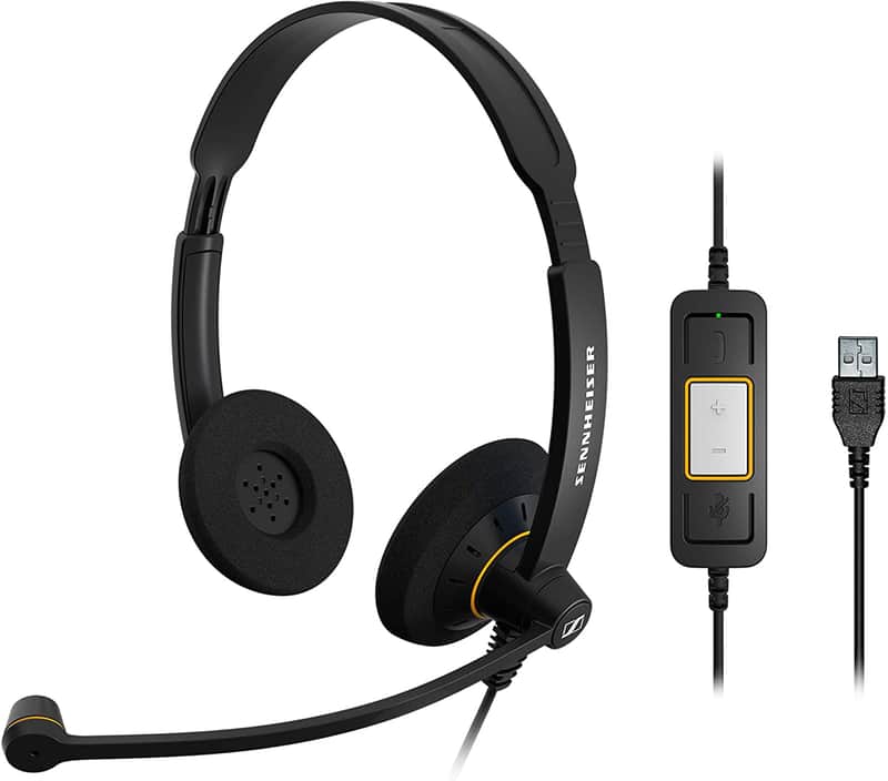 Sennheiser - SC 60 USB - HD Sound Noise-Cancelling Business Headset with Mic image 1