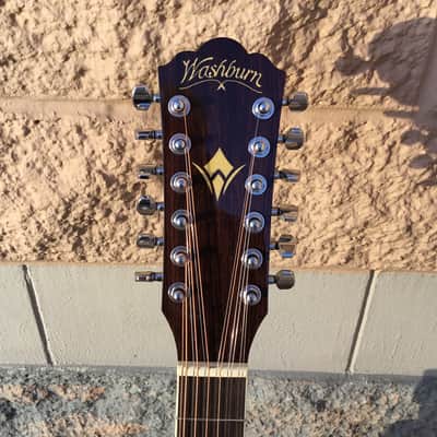 Washburn Heritage Series HD10SCE12 12-String Acoustic/Electric Dreadnought Cutaway Guitar 2010s - Natural image 4