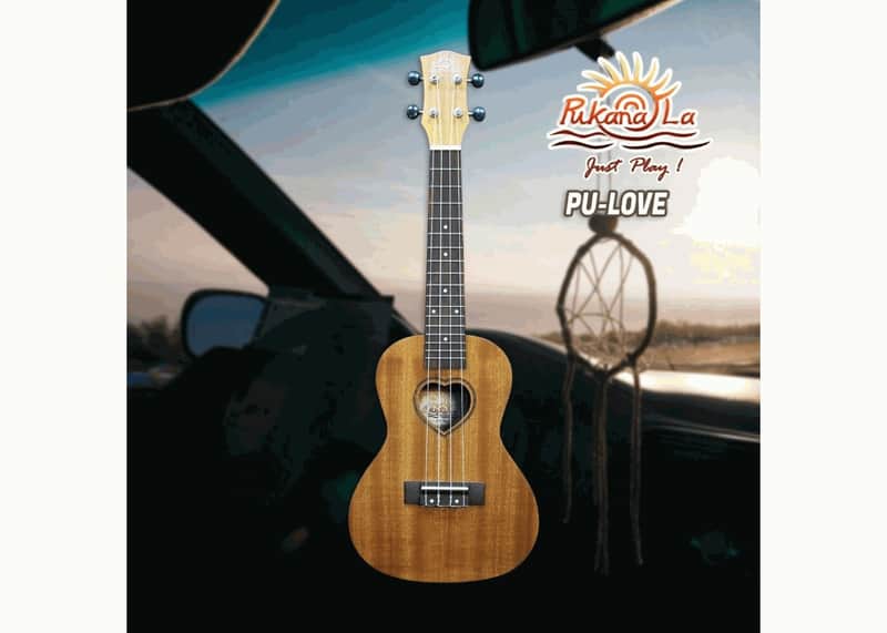 PukanaLa Model LOVE-C Concert Ukulele with Sapele Mahogany Top, Back and Sides image 1