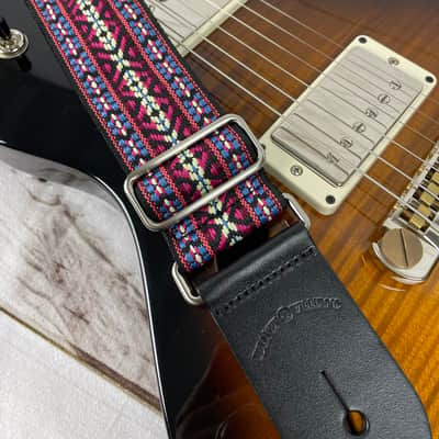 Walker & Williams H-19-M Vintage Series Strap Red, Blue & Cream Yucatan Style Weave image 6