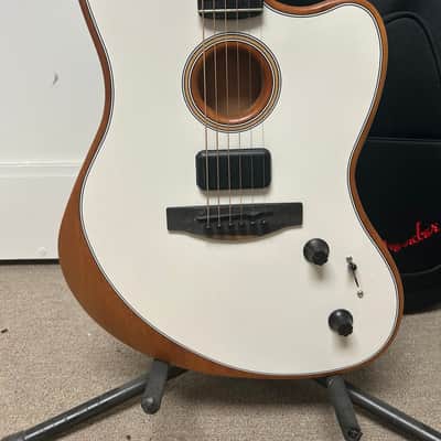 Fender American Acoustasonic Jazzmaster Acoustic Electric Guitar - Arctic White image 2