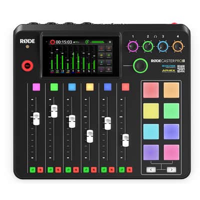 Rode RODECaster Pro II Integrated Audio Production Studio Console, Black image 12