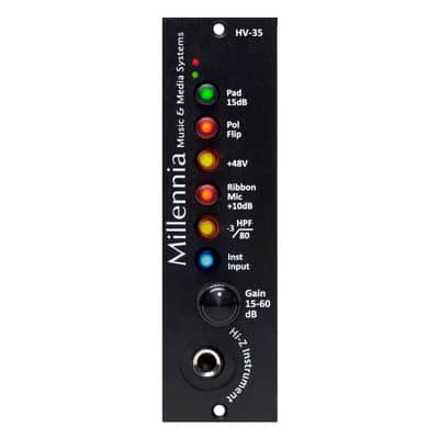 Millennia Media HV-35 500 Series Mic Preamp Module 2010s - Black image 1