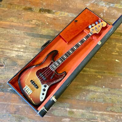 Fender Jazz Bass c 1968 Sunburst original vintage USA image 8