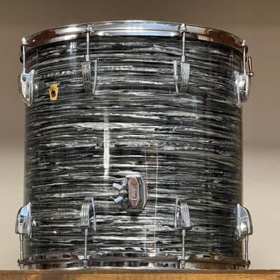 1966 Ludwig Oyster Black Pearl 16x16" Floor Tom image 5