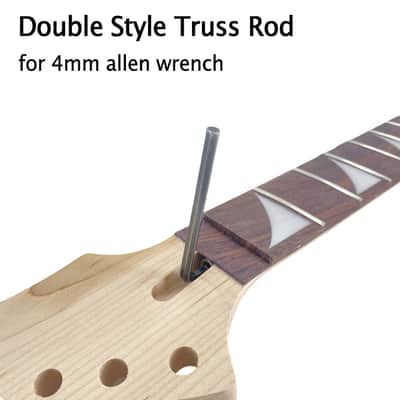 Electric Guitar Neck 24 Fret Rosewood Fretboard, Maple image 6