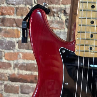Fender Lead I Electric Guitar w/ OHSC, Candy & Art by John Moisan (1980s - Red) image 11