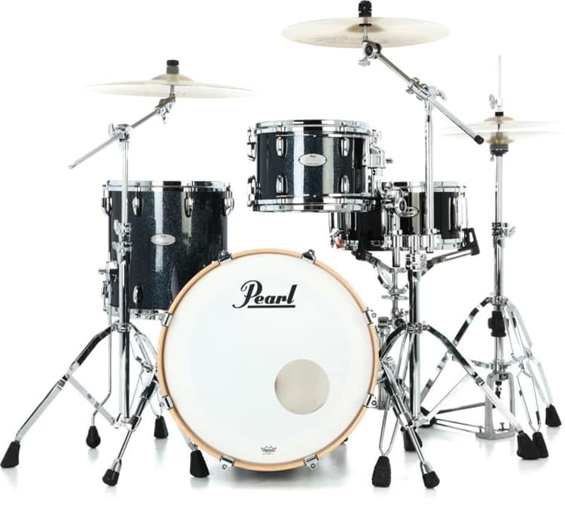 Pearl Music City Custom Masters Maple Gum 3-piece Shell Pack - Black Onyx Sparkle image 1