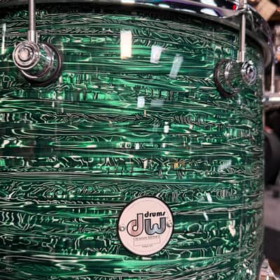 ~RARE!~ DW Design Series 3-Piece 12/16/22 Drum Kit Set in Green Strata FinishPly image 6