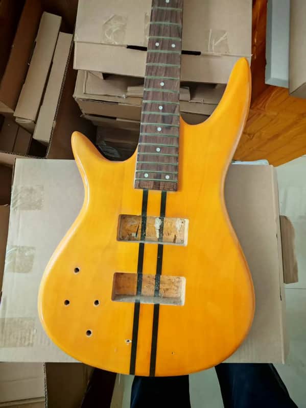 Left Handed 4 String Bass, Basswood Body, Maple Neck Through image 1