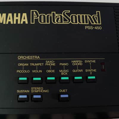 Yamaha PSS-450 PortaSound Synthesizer 1980's - Black image 7