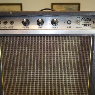 Guild Model Three 1x15 Bass Cabinet 1970's black image 4