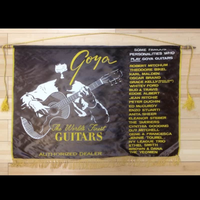 Goya Banner 1960's Black and Gold image 1