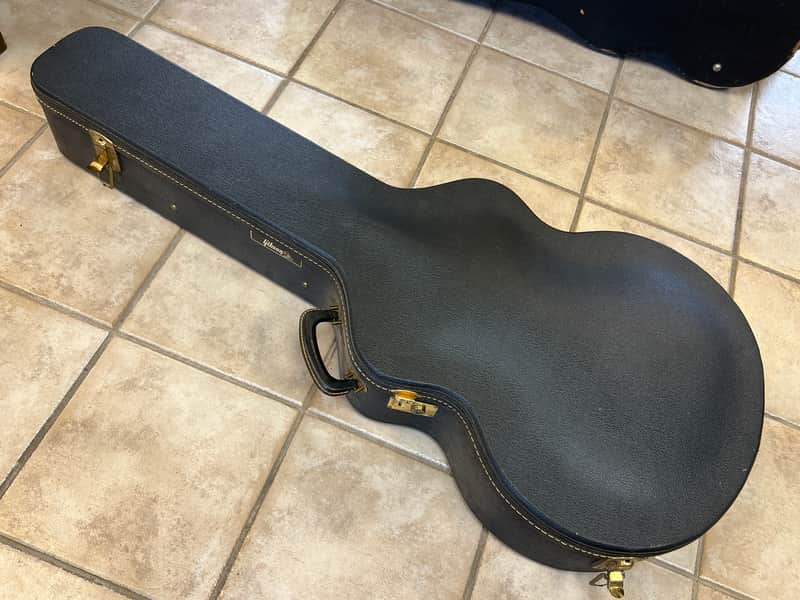 1980 Gibson SJ-200 J-200 Case Black with brown inside image 1