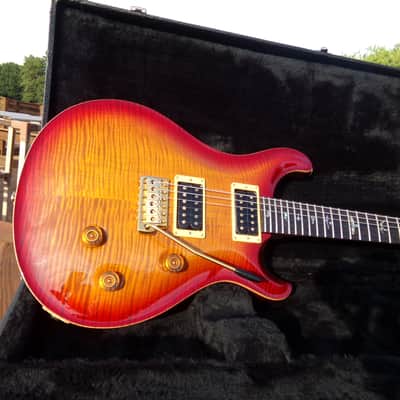 1999 PRS Custom 24 Artist model - Dark Cherry Sunburst highly flamed curly maple image 10