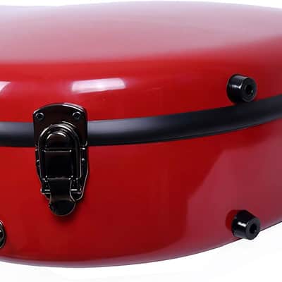 Crossrock Fiberglass Acoustic Guitar Case with TSA Lock for Martin Grand Performance-Red image 6